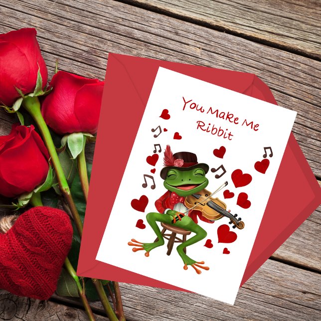 You Make Me Ribbit Valentine's Day Holiday Card (Creator Uploaded)