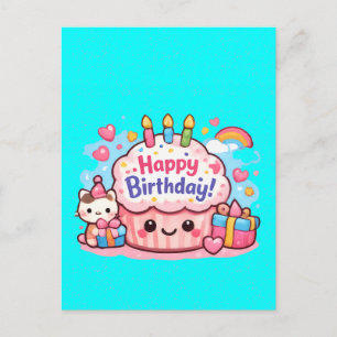 You Make Me Smile Cute Animal Floral Greeting Card