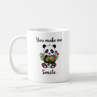 You Make Me Smile Cute Panda Coffee Mug