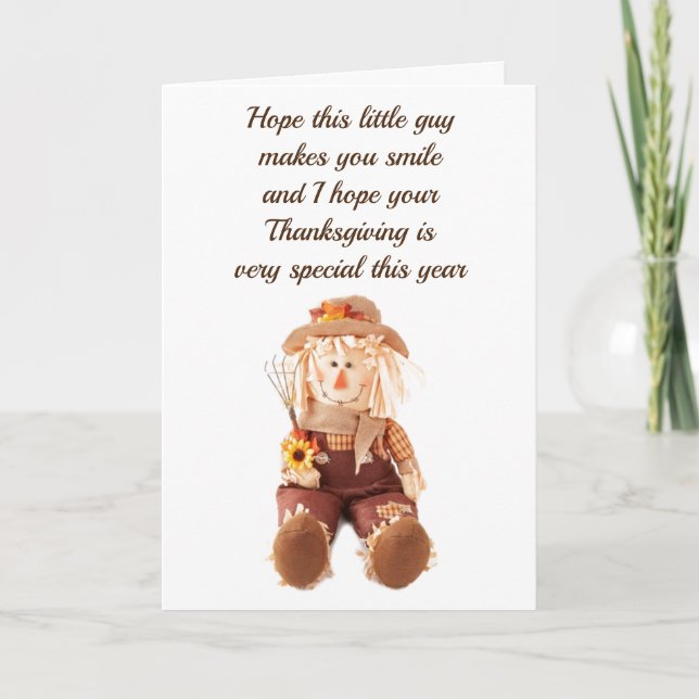YOU MAKE "ME SMILE" THANKSGIVNG LOVE TO YOU! HOLIDAY CARD (Front)
