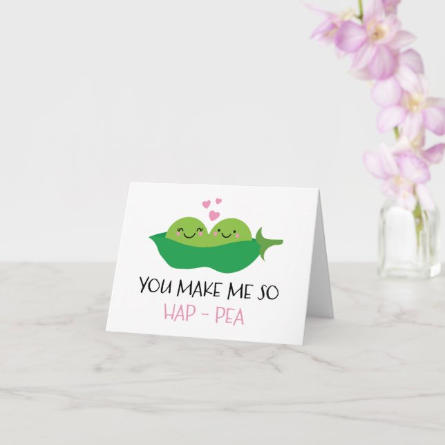 you make me so hap-pea card (Orchid)