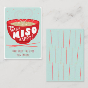 You Make Miso Happy Valentine's Note Card