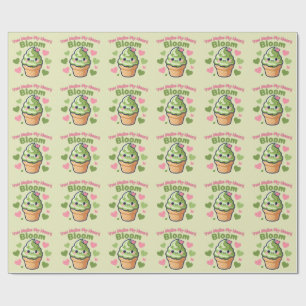 You Make My Heart Bloom Cute Kawaii Matcha  Wrapping Paper