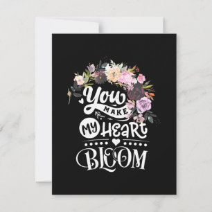 You Make My Heart Bloom Thank You Card