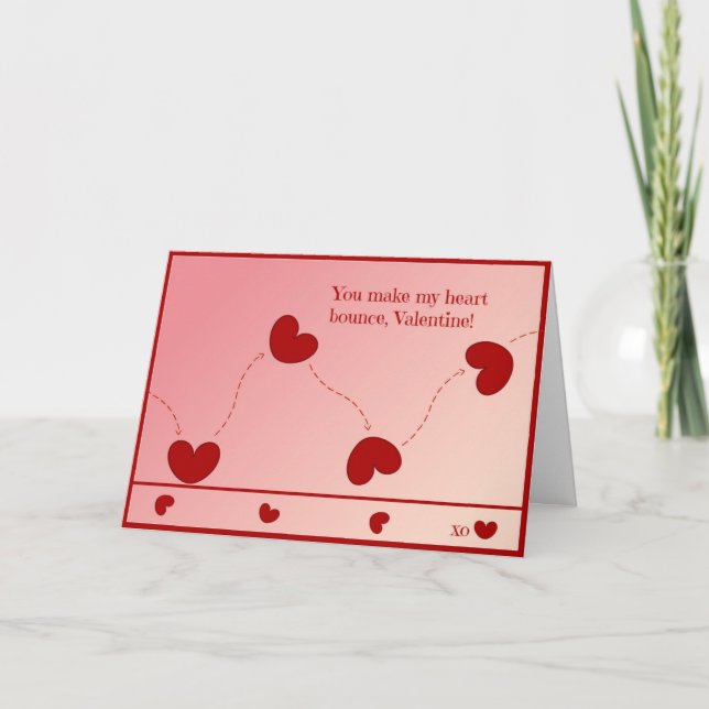 You make my heart bounce, Valentine - Holiday Card (Front)