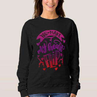 You Make My Heart Flip Gymnastics Valentine's Day Sweatshirt