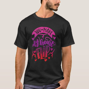 You Make My Heart Flip Gymnastics Valentine's Day T-Shirt