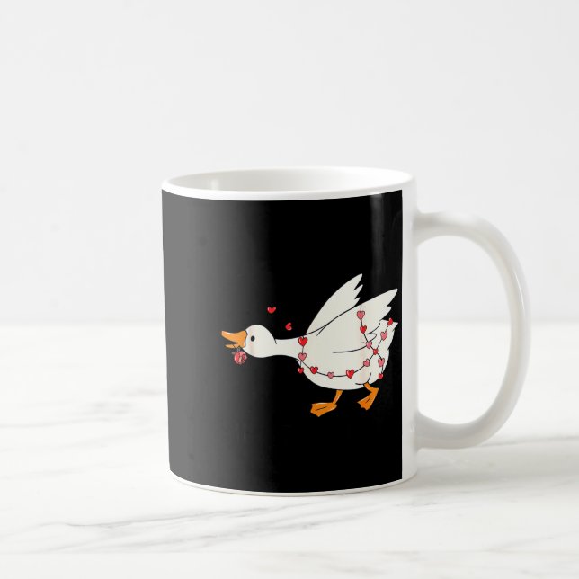You Make My Heart Go Honk Funny Goose Valentine  Coffee Mug (Right)