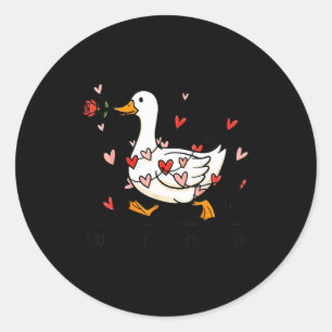 You Make My Heart Go Honk Funny Goose Valentine Sa Classic Round Sticker