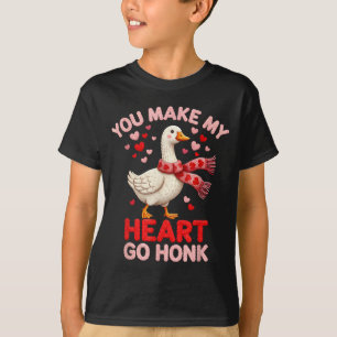 You Make My Heart Go Honk Goose Faux Yarn Loving G T-Shirt