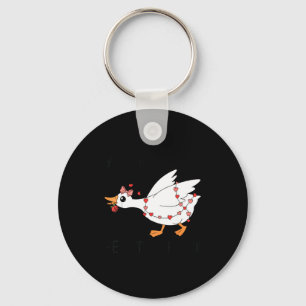 You Make My Heart Go Honk Valentine Cute Goose Coq Key Ring