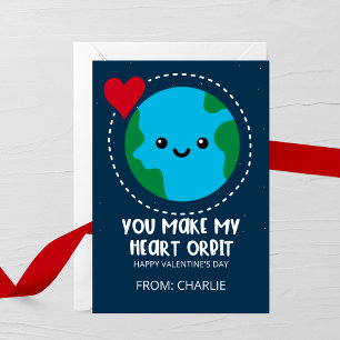 You Make My Heart Orbit Valentine's Day Card
