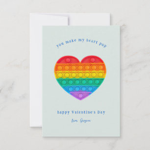 You Make My Heart Pop Pop Fidget Valentine Card