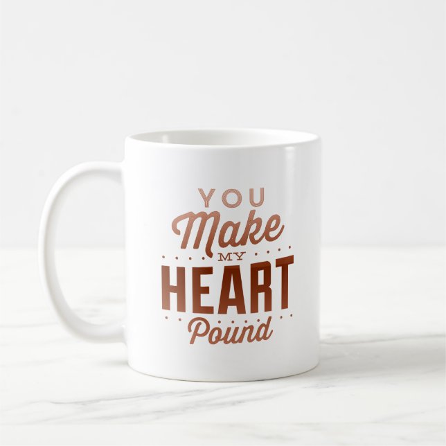 you make my heart pound coffee mug (Left)