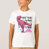 You Make My Heart Saur Dinosaur Valentine's Day