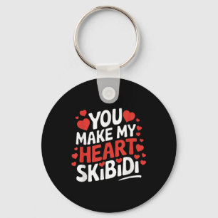You Make My Heart Skibidi Valentines Day Men And W Key Ring
