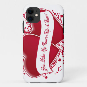 You Make My Heart Skip A Beat! Red Hearts Case-Mate iPhone Case