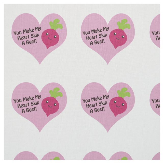 You Make My Heart Skip A Beet Fabric (Swatch)
