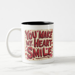 You Make My Heart Smile - Cute Valentine's Mug wit