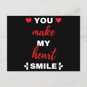 You Make My Heart Smile Holiday Postcard