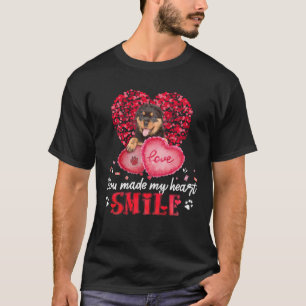 You Make My Heart Smile Rottweiler With Heart T-Shirt