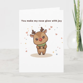 You Make My Nose Glow With Joy Cute Puchi Dōshi  Card
