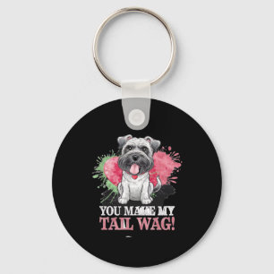 YOU MAKE MY TAIL WAG Dog Key Ring