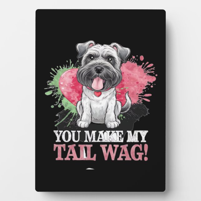 YOU MAKE MY TAIL WAG Dog Plaque (Front)