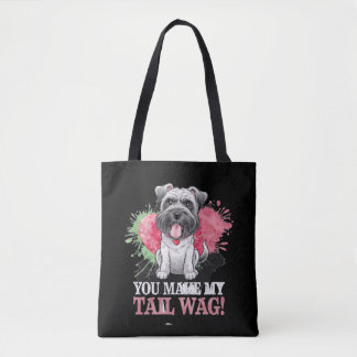 YOU MAKE MY TAIL WAG Dog Tote Bag