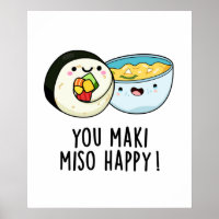 You Maki Miso Happy Funny Japanese Food Pun
