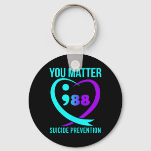 You Matter 988 Suicide Prevention Awareness  Key Ring