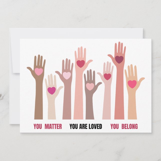 You Matter And Are Loved Affirmation   Card (Front)