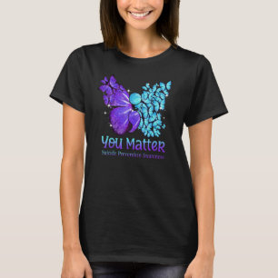 You Matter Butterfly Semicolon Suicide Prevention  T-Shirt