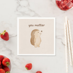 You Matter Hedgehog Cocktail Napkins