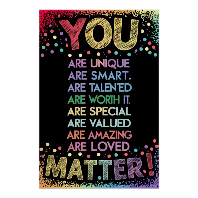 You Matter Inspirational Poster (Front)