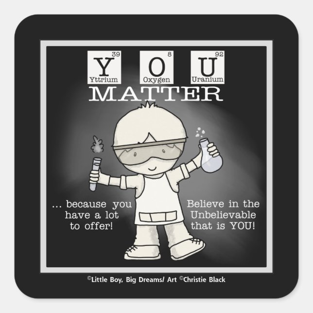 YOU Matter Square Sticker (Front)