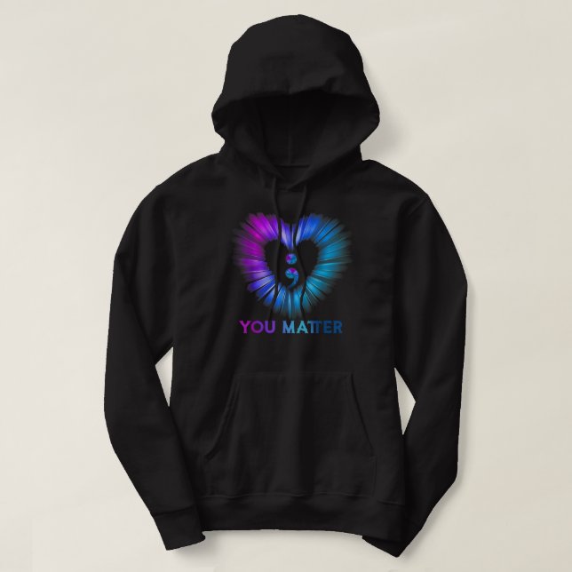 You Matter Suicide Awareness And Prevention Semico Hoodie (Design Front)