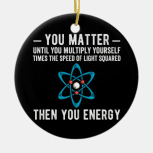 you matter until you multiply yourself times butto ceramic tree decoration