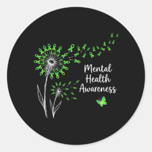 You Matter You are Enough Dandelions Mental Health Classic Round Sticker