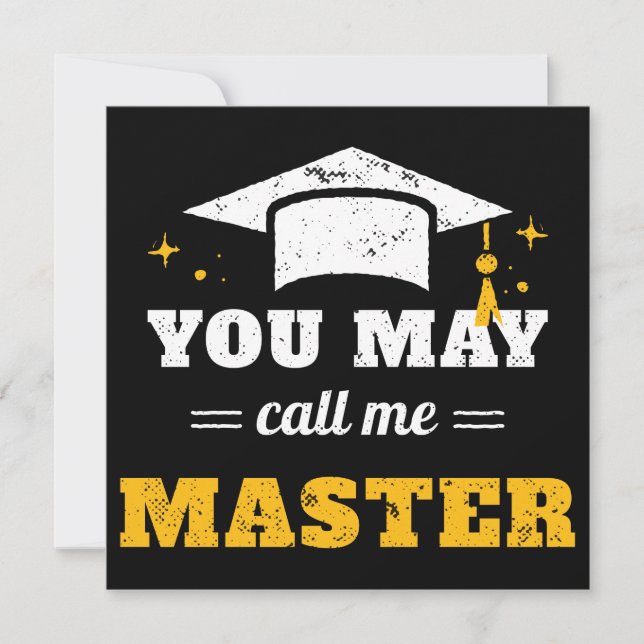 You May Call Me Master II Invitation (Front)