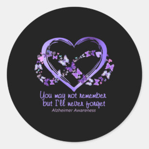 You May Not Remember But I'll Never Forget Heimerh Classic Round Sticker