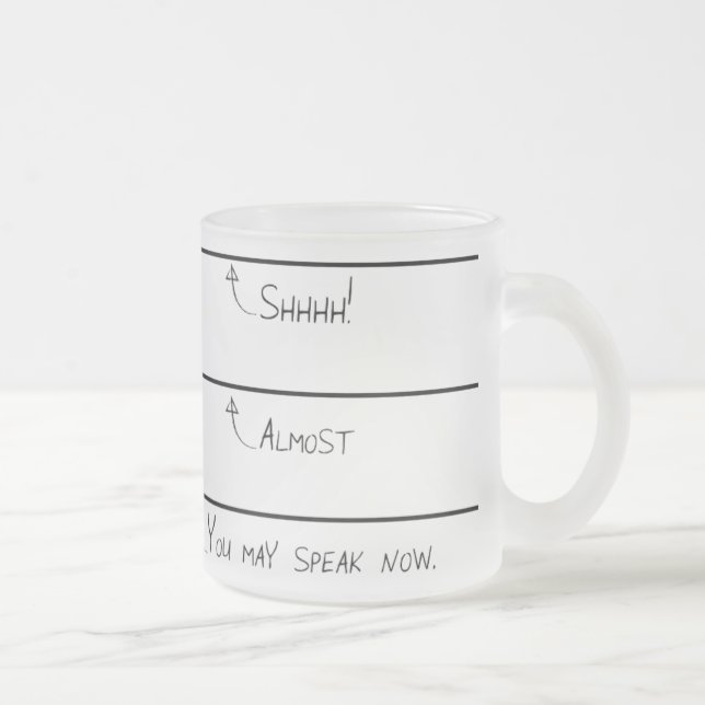 You May Speak Now Frosted Coffee Mug (Right)