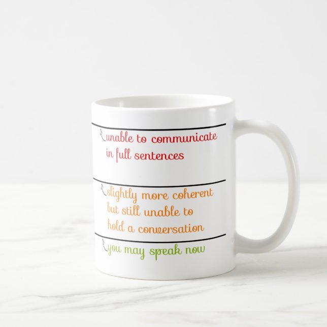You May Speak Now Mug with Fill Lines (Right)