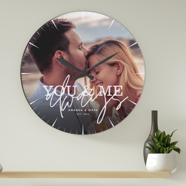 You & Me Always Couple Love Large Clock (Creator Uploaded)