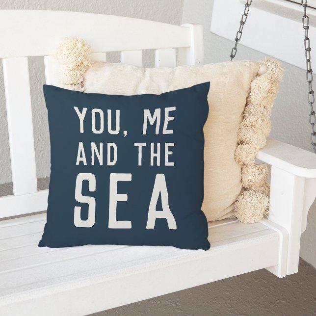 You, Me and the Sea Outdoor Cushion (Creator Uploaded)