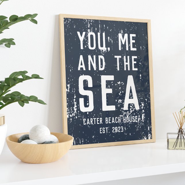 You, Me and the Sea Personalised Beach House Poster (Creator Uploaded)