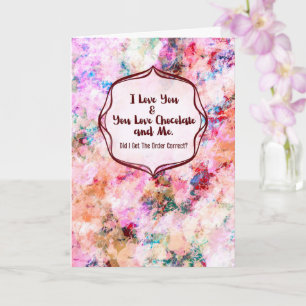 You, Me & Chocolate – Funny Anniversary  Card