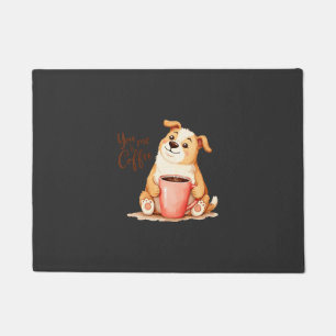 You & me Coffee - Cute Corgi & Cosy Brew Doormat