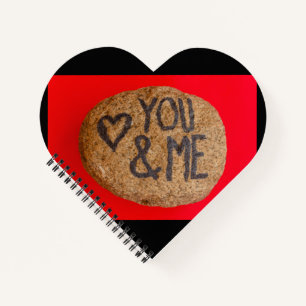 YOU&,ME Custom Heart Shaped Spiral Bound Notebook