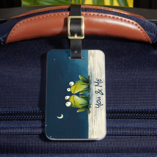 You & Me Frogs – Cute Romantic Animal Art Luggage Tag